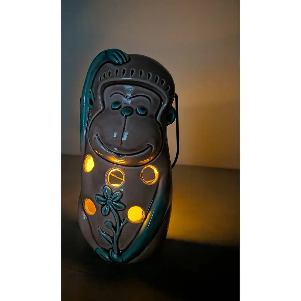 Vintage Criterion Products Japanese Ceramic Monkey Tea Light Candle Holder